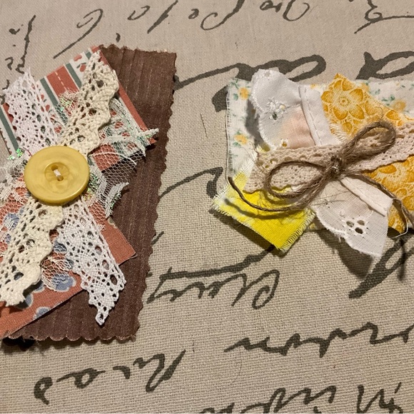 2 Clusters….Slow Stitch, Snippets , Junk Journal Ephemera - Picture 2 of 8